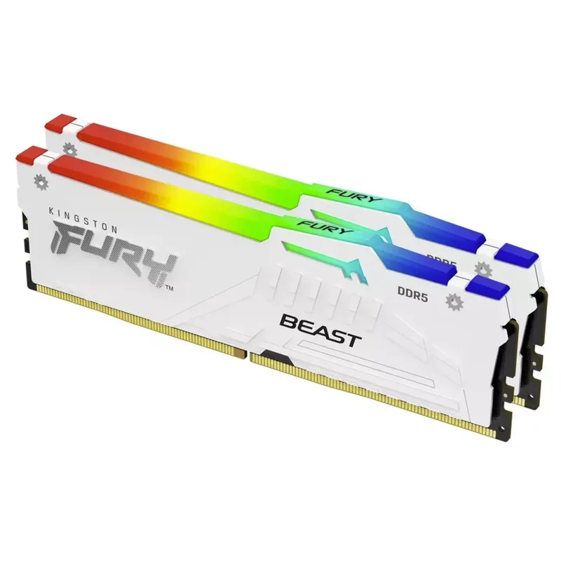 Kingston FURY White RGB 32G(2x - 64Gb Ddr5 6000Mhz Cl30 2X32Gb Desktop บทวิจารณ์และราคา