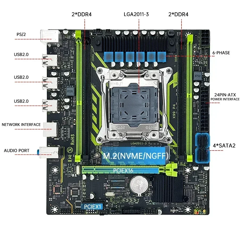 SOYO X99 เมนบอร์ดชุด LGA2011-3 - 128Gb Ddr4 Ecc Lrdimm 3200Mhz บทวิจารณ์และราคา
